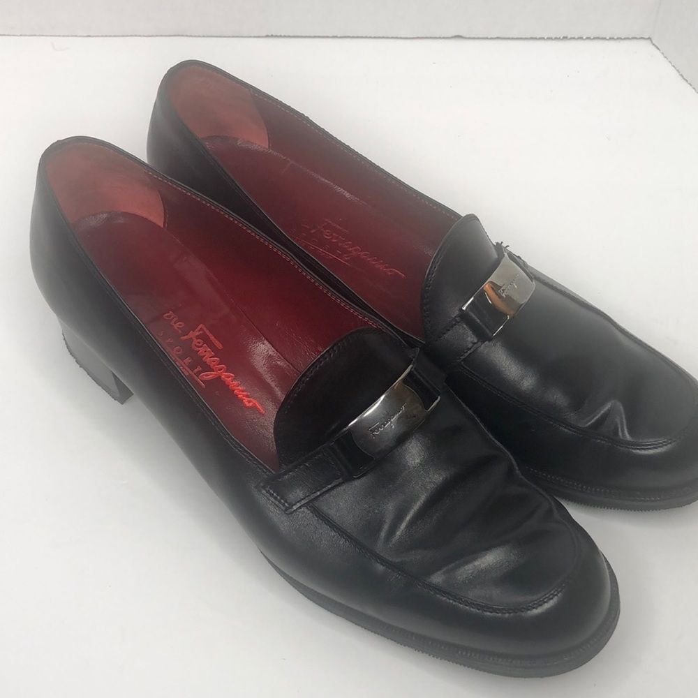 Salvatore Ferragamo Women’s Black Loafer Dress Shoes Size 10
